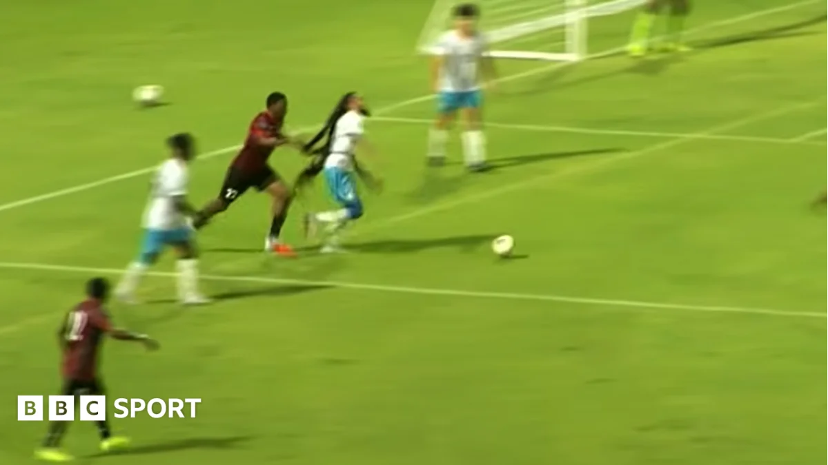 Antigua and Barbuda finish with nine men after two red cards for pulling Aedan Scipio's dreadlocks